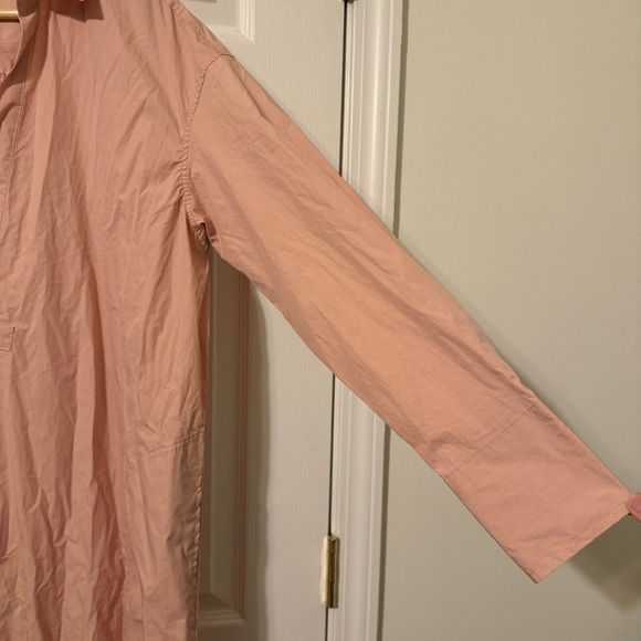 Free People Eva Long Sleeve Cotton Maxi Midi Pullover Shirt Dress Size Small - Picture 6 of 11